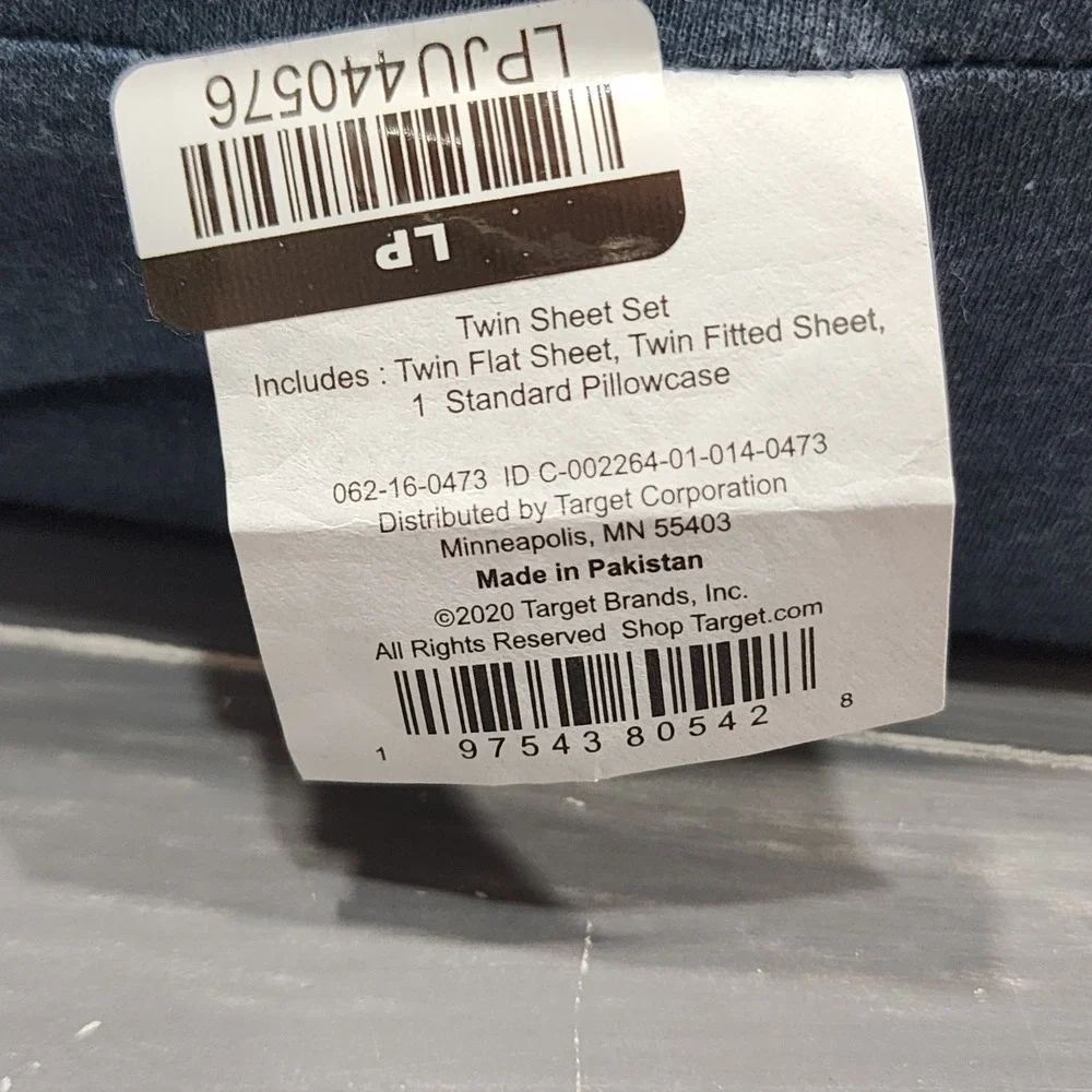 Threshold Twin‎ Sheet Set Cotton Jersey Heathered Blue 3pc